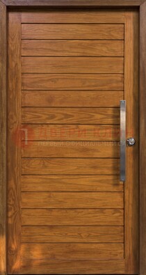 Коричневая входная дверь c МДФ панелью ЧД-02 в частный дом в Курске