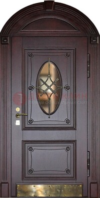 Арочная металлическая дверь с виноритом ДА-38 в Курске