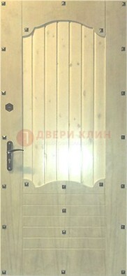 Белая железная дверь с евровагонкой ДЕ-9 в Курске