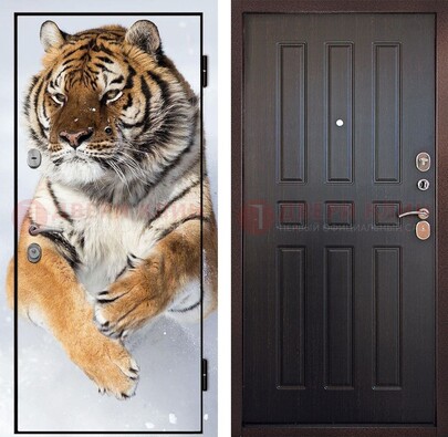 Металлическая дверь с фотопечатью тигра ДФ-1 в Курске