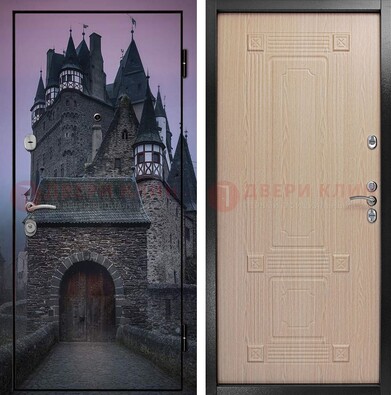 Входная металлическая дверь с фотопечатью замка ДФ-38 в Курске