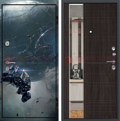 Железная дверь с фотопечатью космической фантастики ДФ-51 в Курске