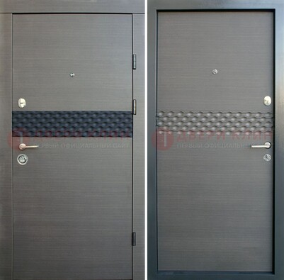 Темно-серая стальная дверь с МДФ ДМ-218 в Иваново