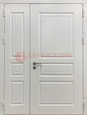 Полуторная светлая металлическая дверь с МДФ ДМ-336 в Курске