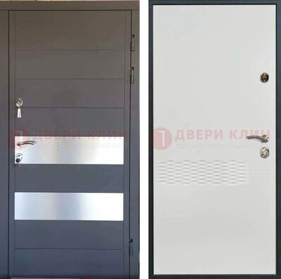 Металлическая дверь МДФ темная и светлая ДМ-420 в Курске