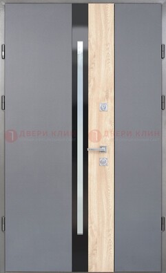 Полуторная металлическая дверь с МДФ ДМ-503 в Курске
