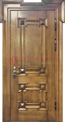 Филенчатая железная дверь с массивом дуба ДМД-56 в Курске