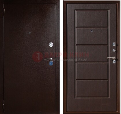 Темная входная дверь с порошковым окрасом ДП-113 в Курске