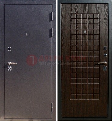 Серая металлическая дверь с порошковым напылением ДП-153 в Курске