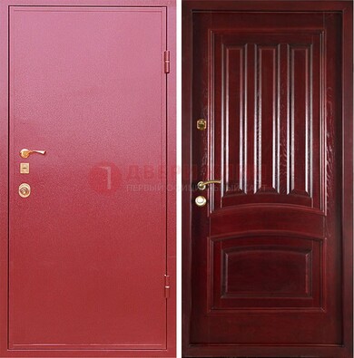 Красная металлическая дверь с порошковым напылением ДП-165 в Курске