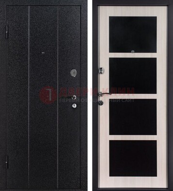 Черная металлическая дверь с порошковым напылением ДП-176 в Курске