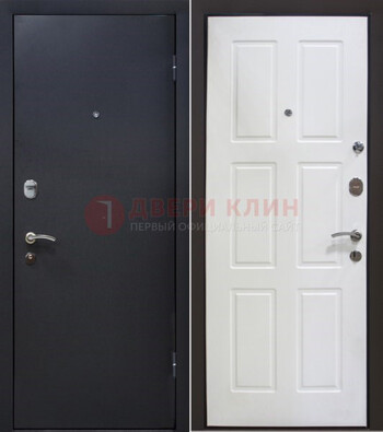 Черная металлическая дверь с порошковым покрытием ДП-193 в Курске
