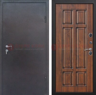 Темная входная дверь с порошковым покрытием с МДФ панелью ДП-235 в Курске