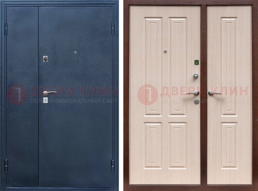 Двустворчатая стальная дверь с порошковым напылением и МДФ ДП-239 в Курске