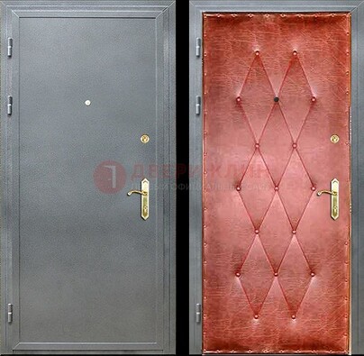 Серая стальная дверь с порошковым покрытием ДП-25 в Курске