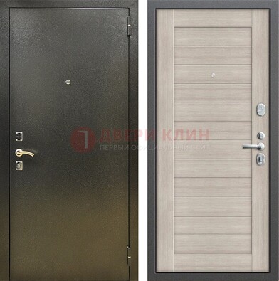 Стальная темно-серая дверь с порошковой отделкой и МДФ панелью ДП-278 в Курске