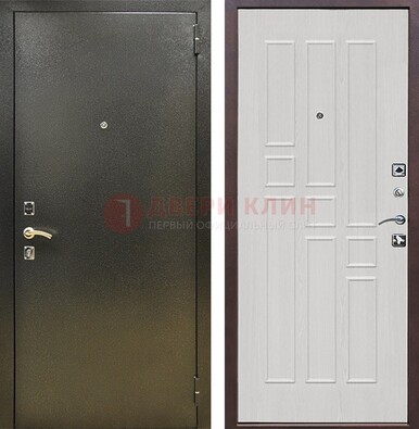 Входная дверь Темное серебро с порошковой отделкой и терморазрывом МДФ ДП-282 в Павловском Посаде