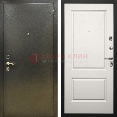 Металлическая темная дверь с порошковым напылением и классической МДФ ДП-298 в Курске