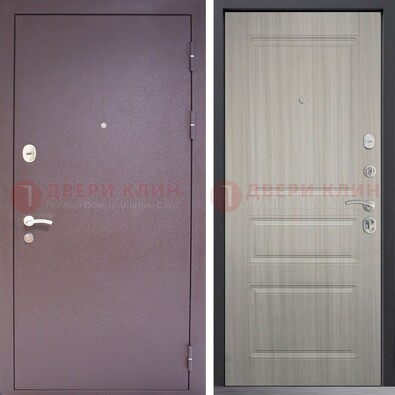 Темная стальная дверь с порошковым окрасом и МДФ ДП-310 в Курске