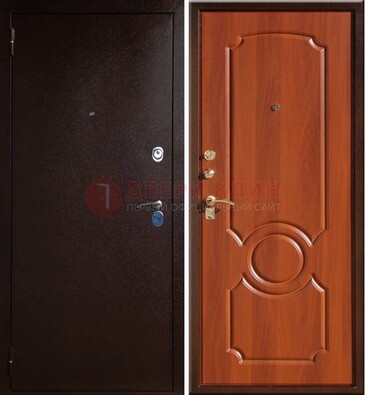 Темная железная дверь с порошковым напылением ДП-46 в Курске