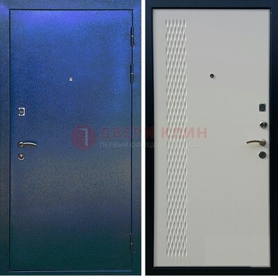 Синяя железная дверь с порошковым напылением ДП-49 в Курске