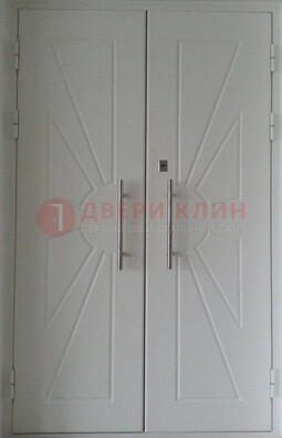 Парадная двухстворчатая дверь с фрезерованным МДФ ДПР-14 в Курске