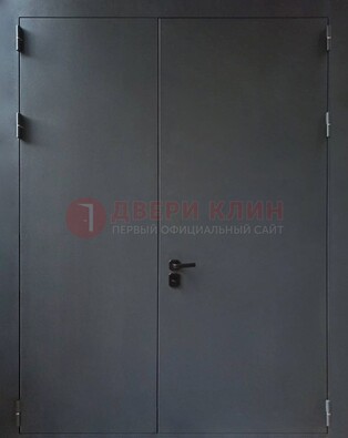 Черная распашная тамбурная дверь Порошок ДТМ-46 в Курске