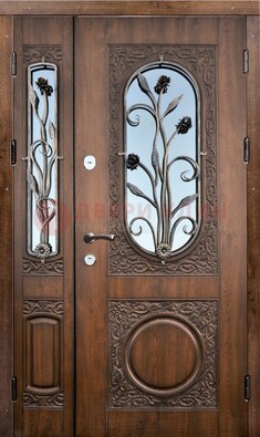 Железная дверь с виноритом и ковкой ДВТ-180 в Курске