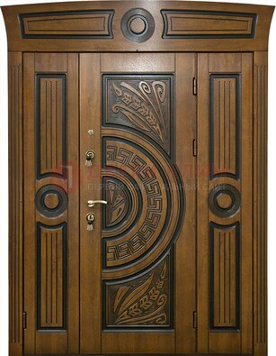 Парадная входная дверь с виноритом и узором ДВТ-194 в Курске