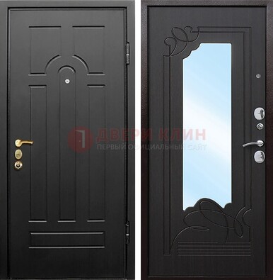 Входная стальная дверь с МДФ Венге и зеркалом ДЗ-56 в Балашихе