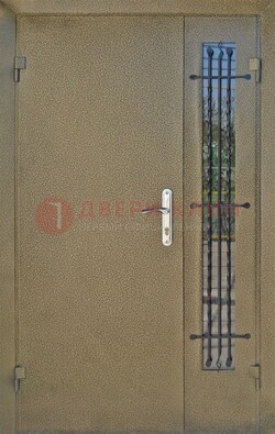 Тамбурная дверь Порошок со стеклом и ковкой ПЛ-20 в Курске